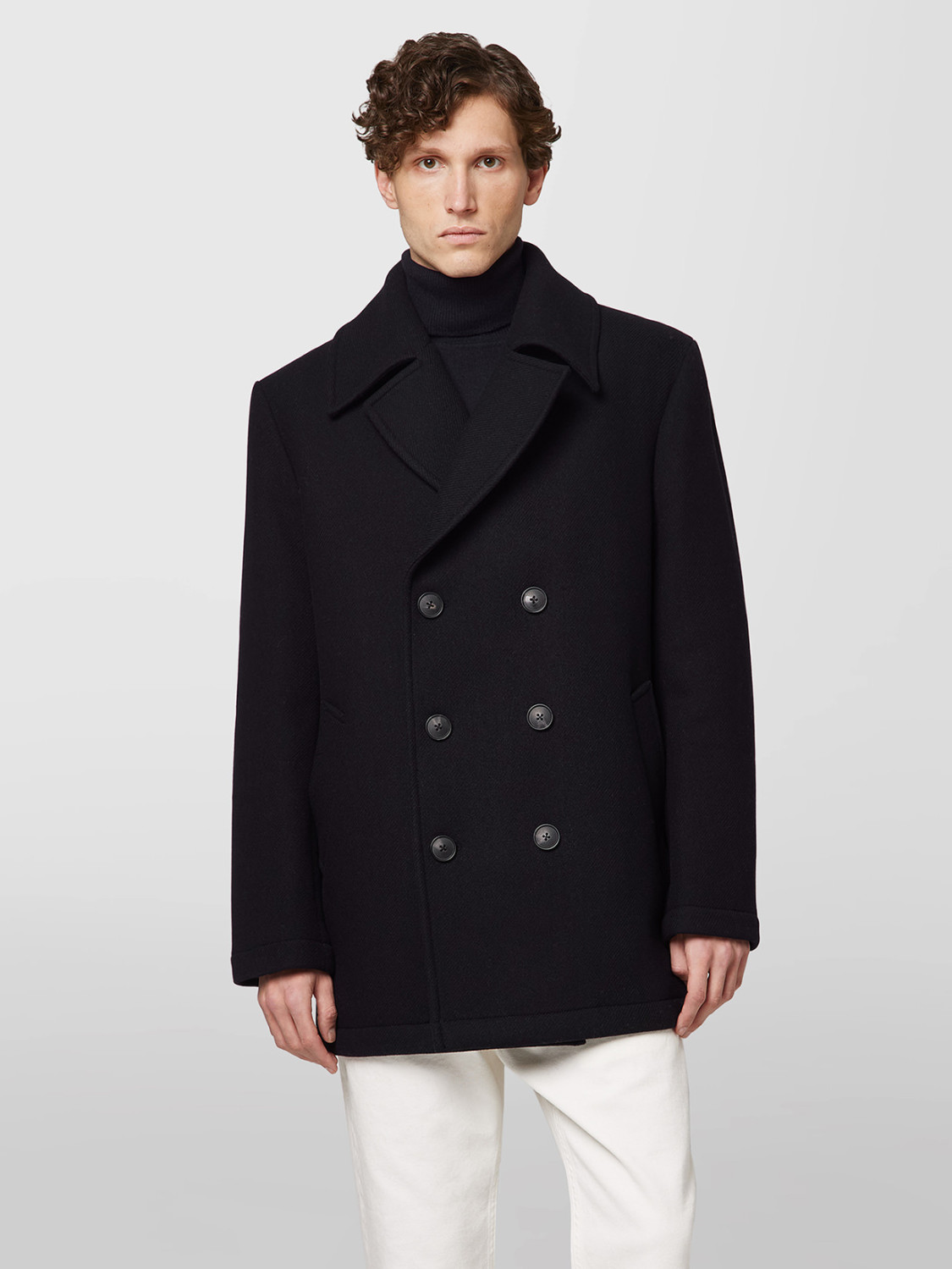 ALPHA STUDIO: PEACOAT IN WOOL FELT