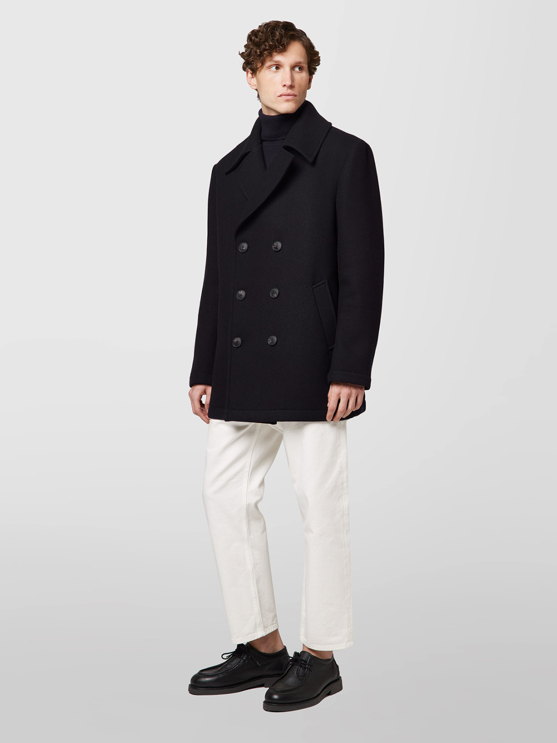 ALPHA STUDIO: PEACOAT IN WOOL FELT