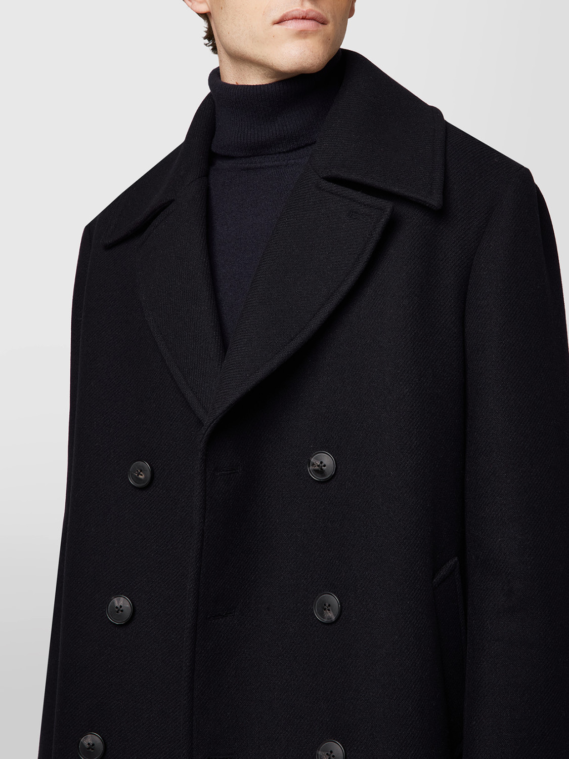 ALPHA STUDIO: PEACOAT IN WOOL FELT