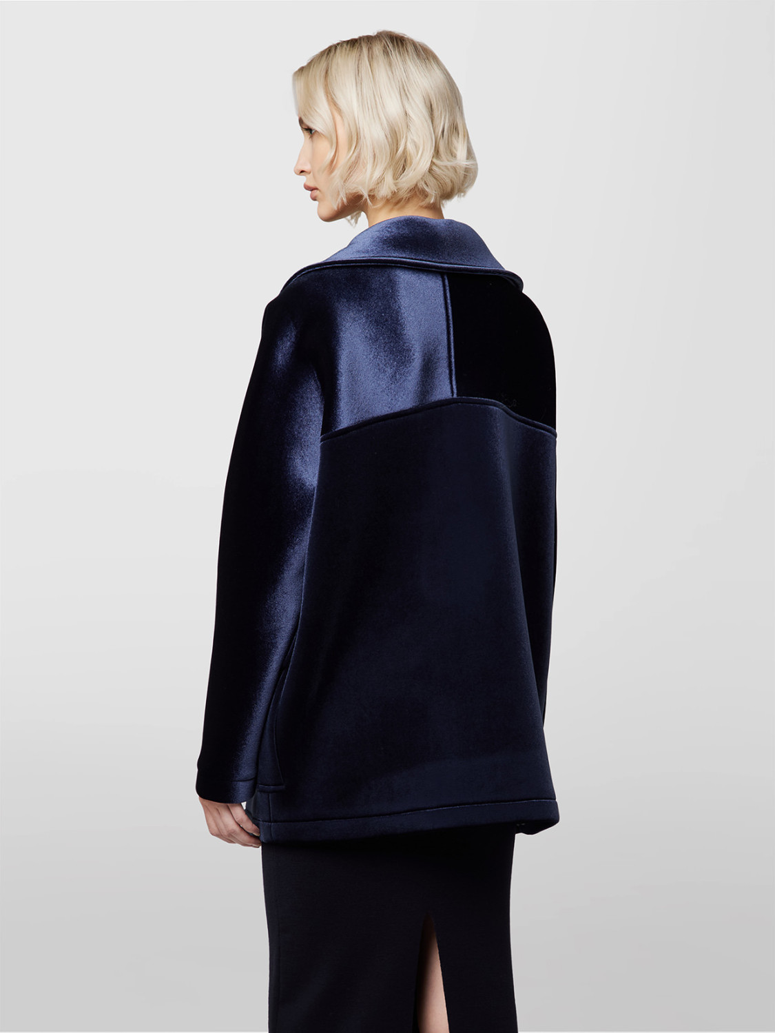 ALPHA STUDIO: PEACOAT VELLUTO ACCOPPIATO