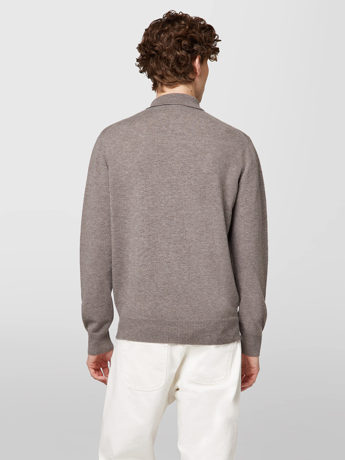 ALPHA STUDIO: BASIC POLO SHIRT IN GEELONG WOOL