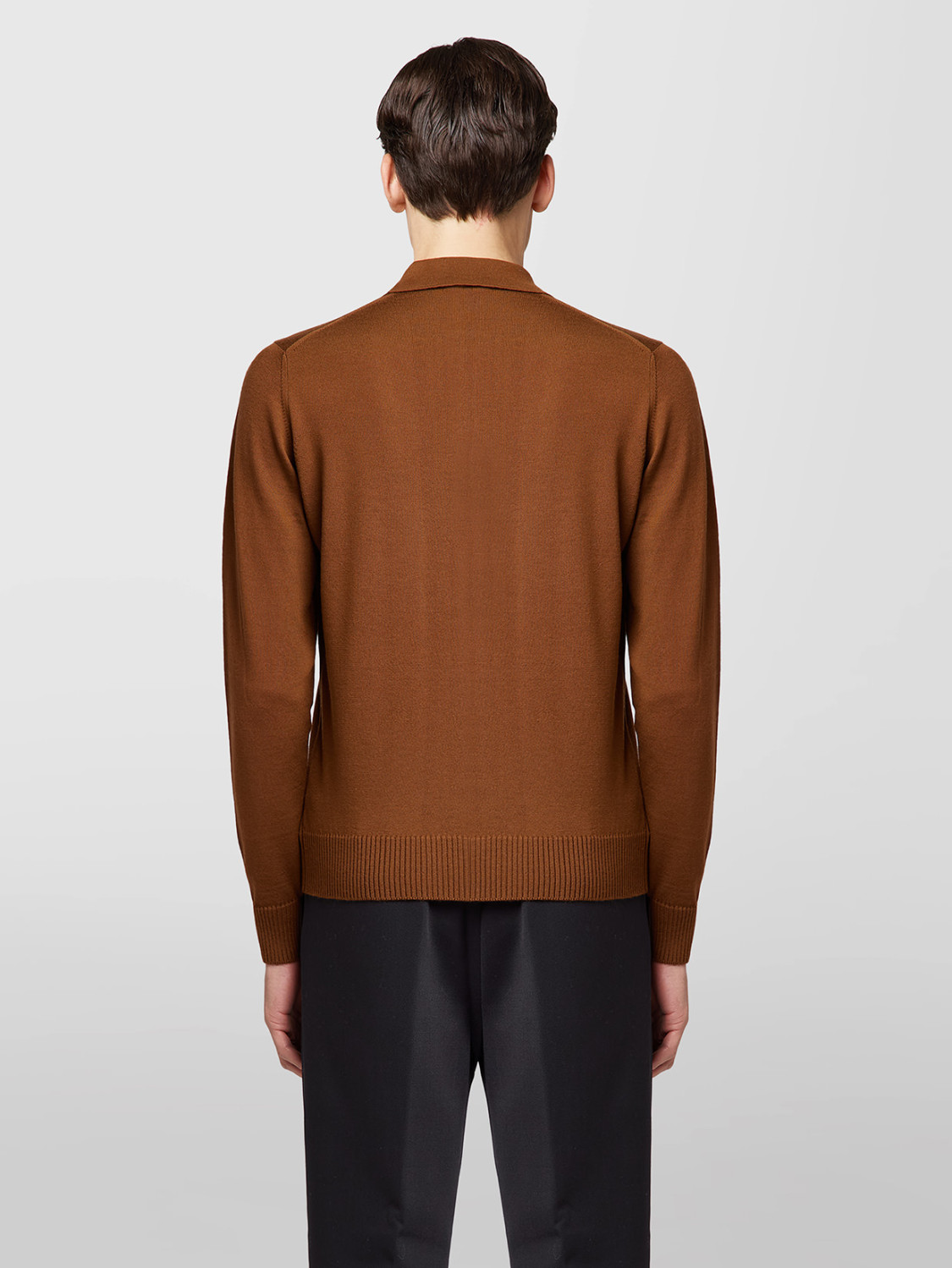 ALPHA STUDIO: BASIC POLO SHIRT IN MERINO WOOL