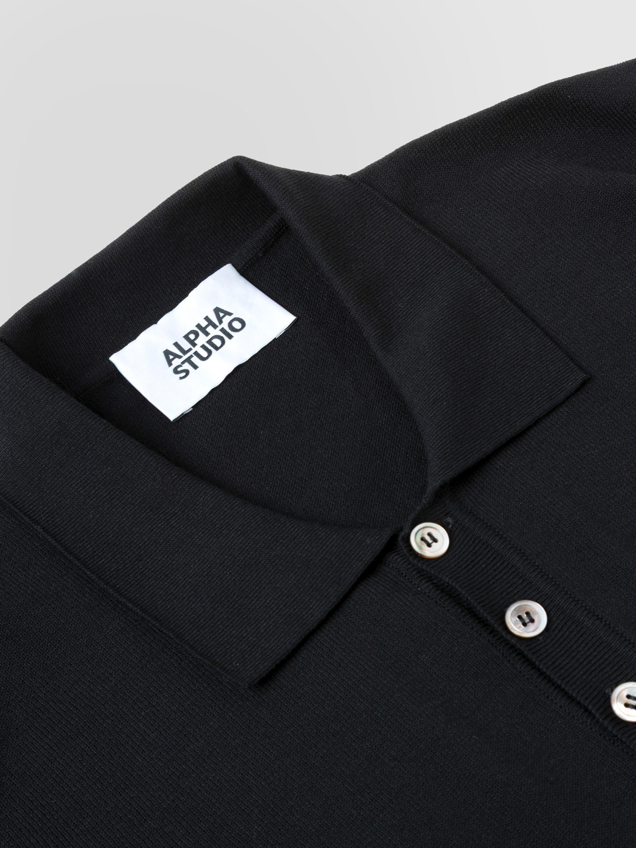 Alpha Studio Polo In Crepe