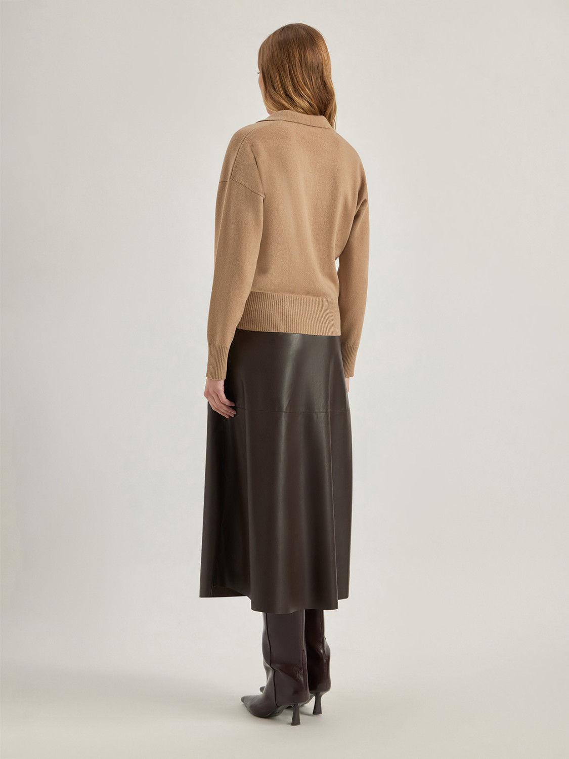 ALPHA STUDIO: POLO SHIRT IN WOOL AND CASHMERE