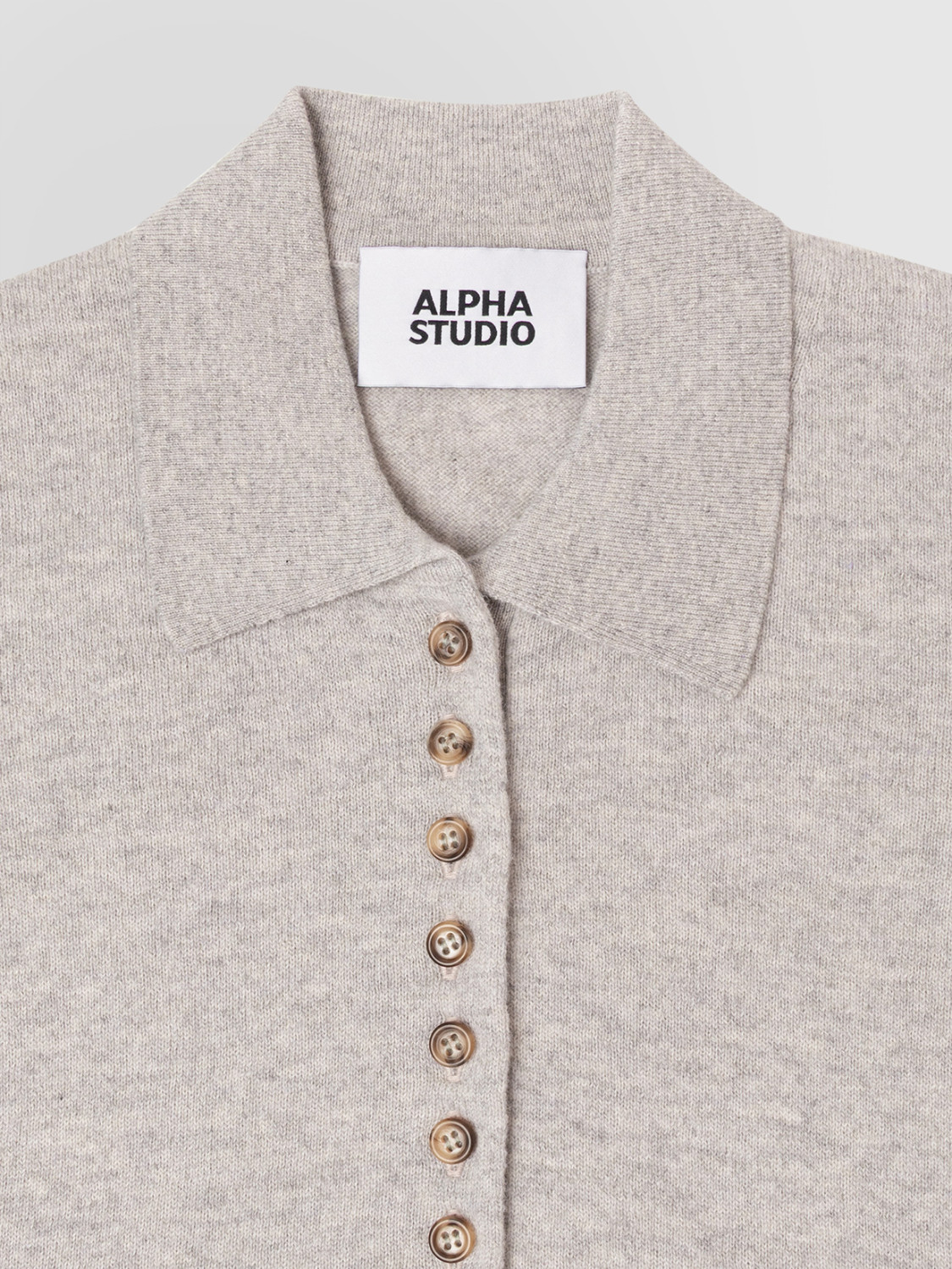 ALPHA STUDIO: POLO SHIRT IN GEELONG WOOL