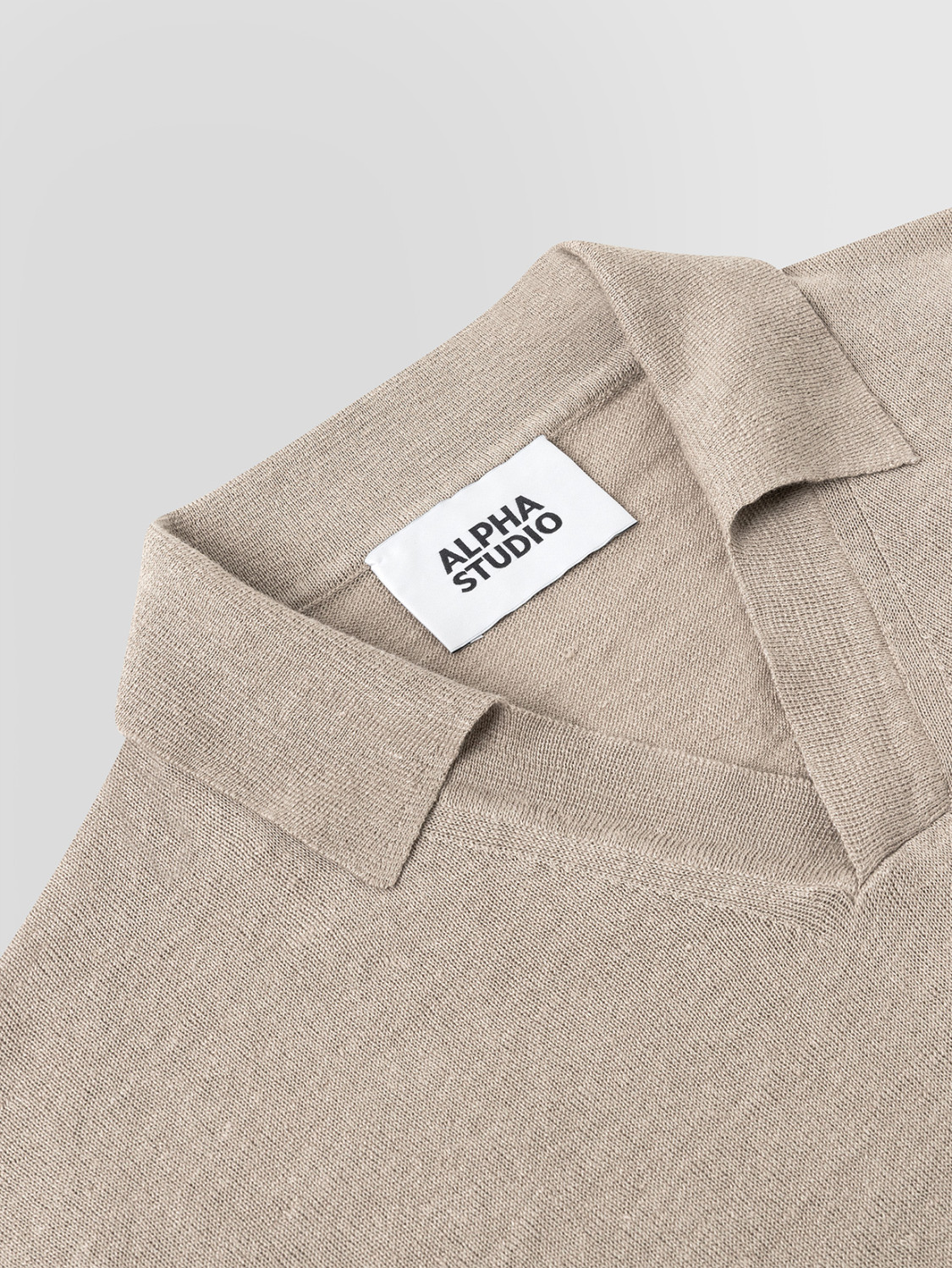 ALPHA STUDIO: POLO IN LINO E COTONE