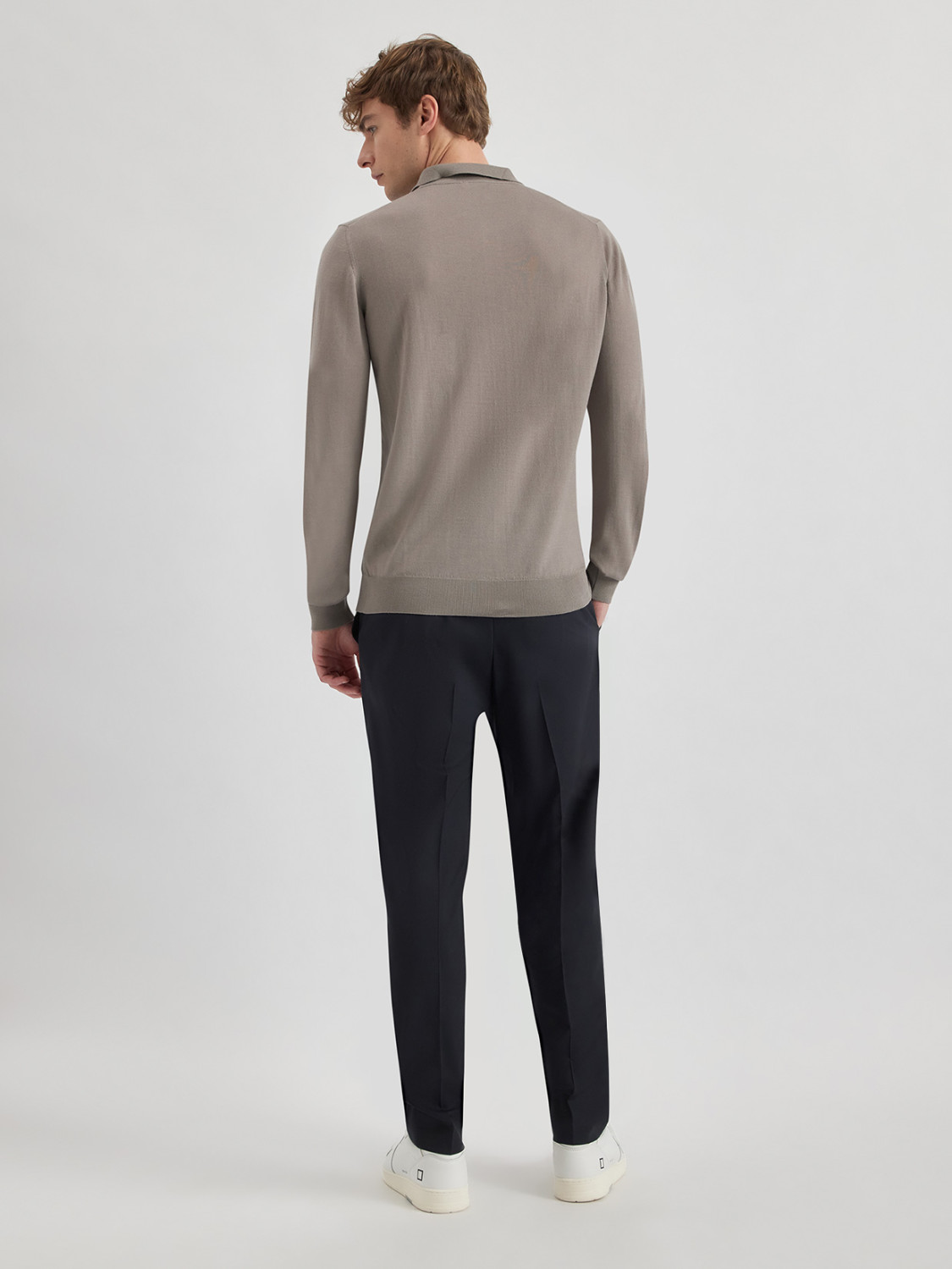 ALPHA STUDIO: POLO SHIRT IN MERINO WOOL
