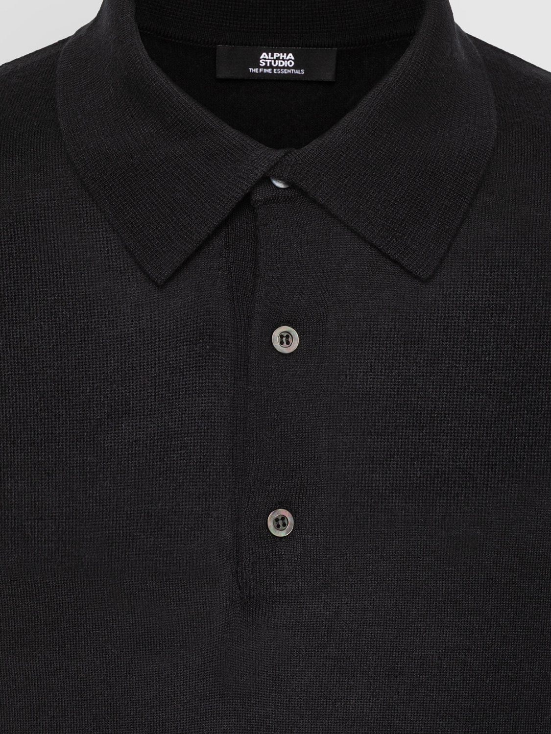 ALPHA STUDIO: SILK AND CASHMERE POLO