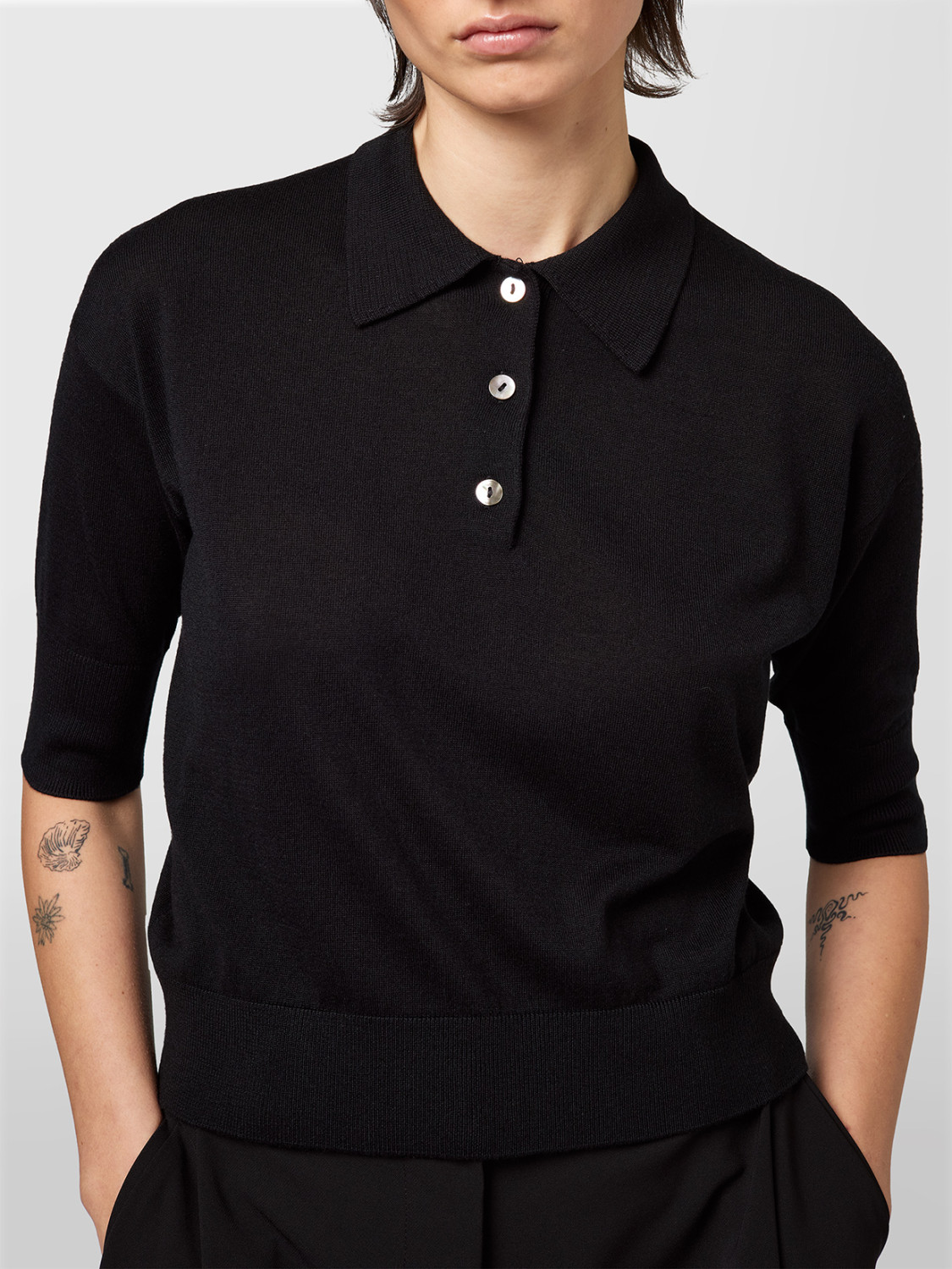 ALPHA STUDIO: POLO IN SETA E CASHMERE