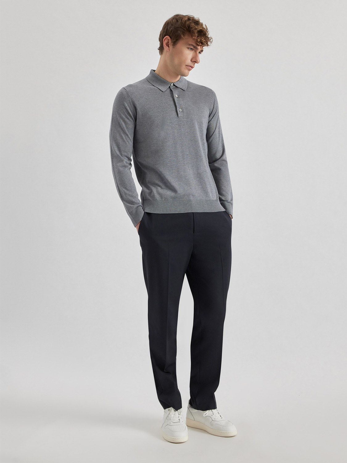 ALPHA STUDIO: POLO IN SETA E CASHMERE