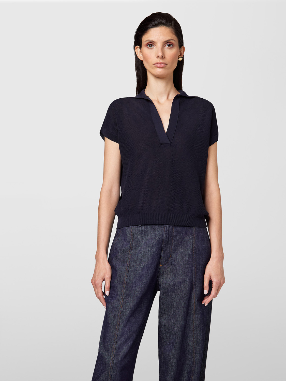 ALPHA STUDIO: KIMONO POLO CON DISEÑO SEA ISLAND