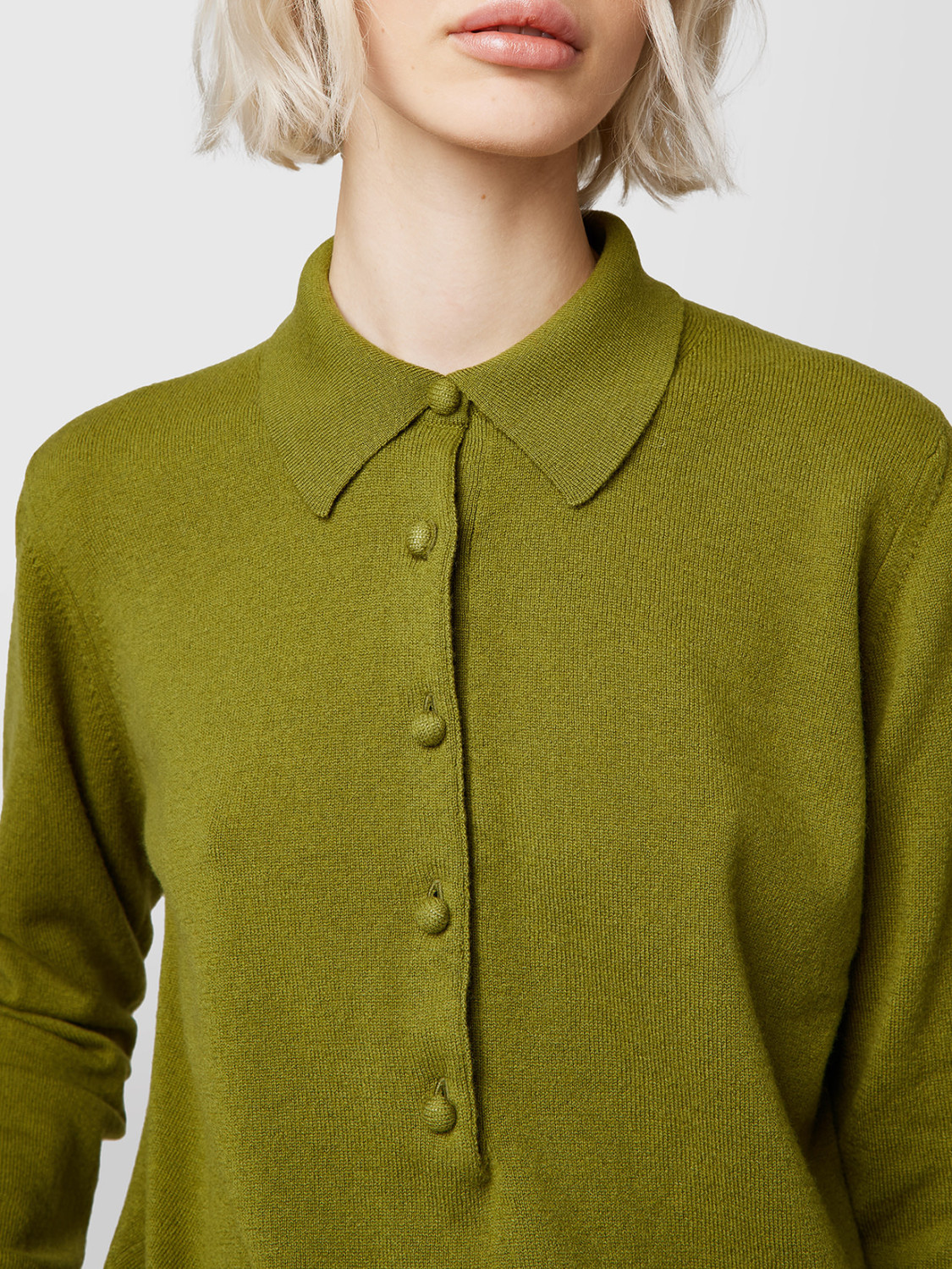 ALPHA STUDIO: LONG SLEEVE RETRO POLO SHIRT