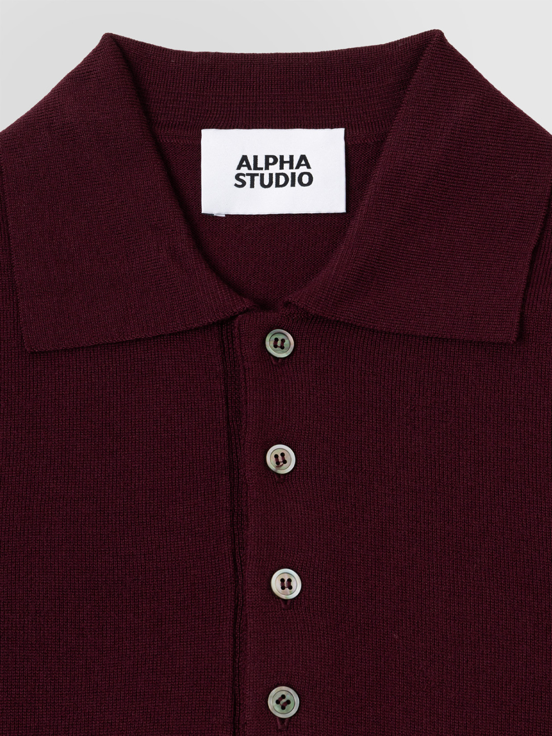 ALPHA STUDIO: POLO SLIM IN MERINOS