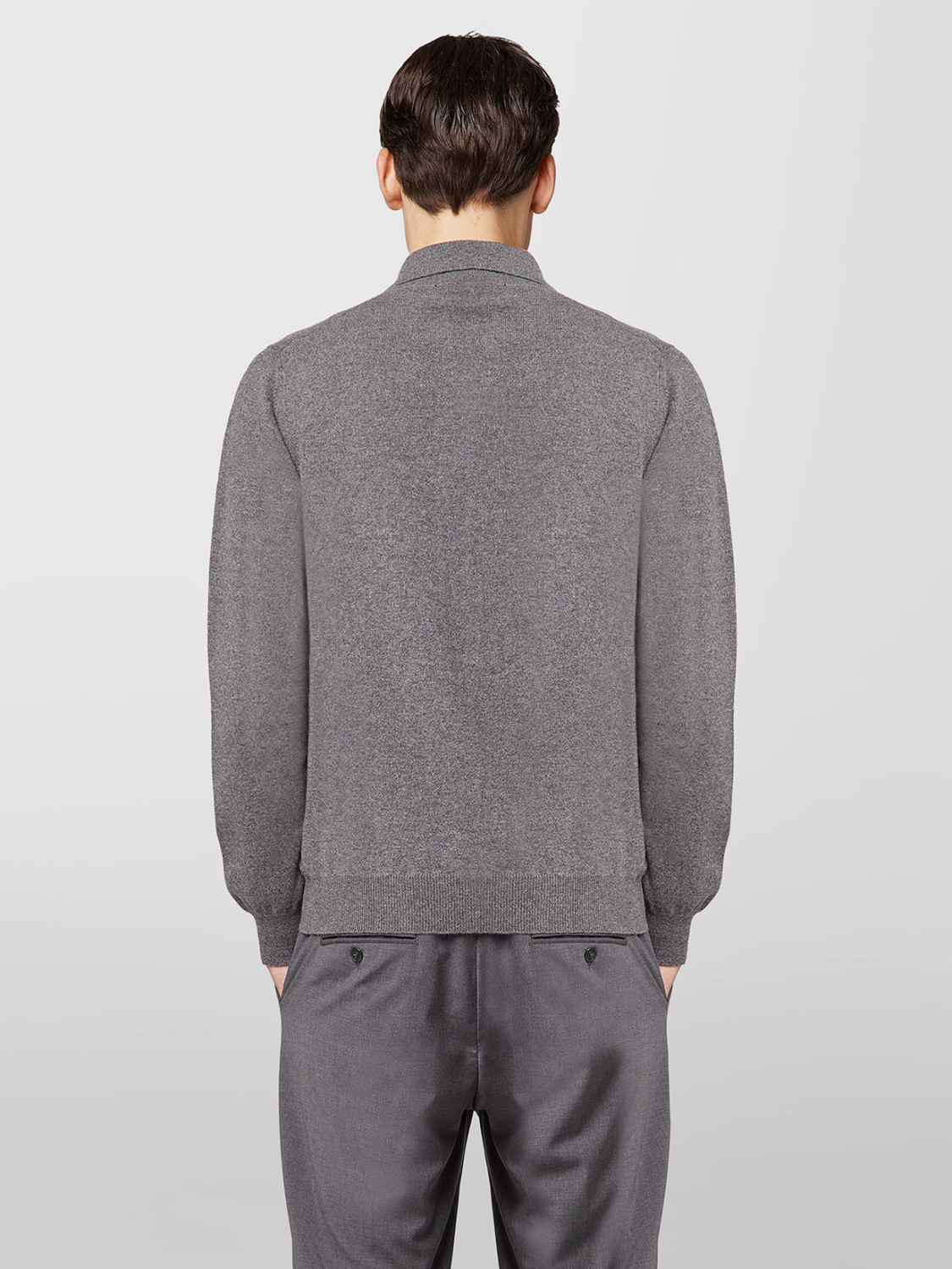 ALPHA STUDIO: URBAN BASIC POLO SHIRT IN CASHMERE