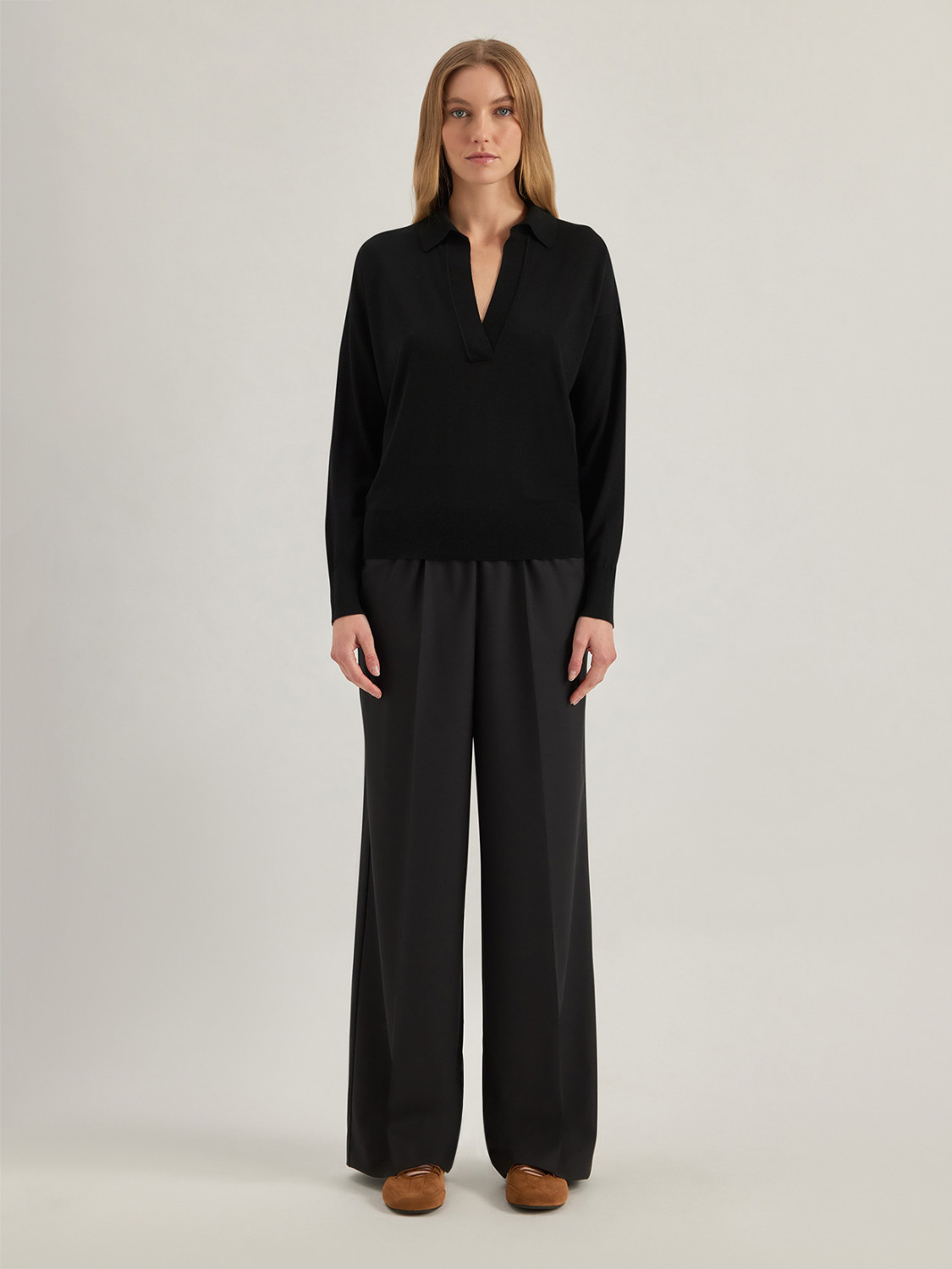 ALPHA STUDIO: POLO V EN LANA MERINO