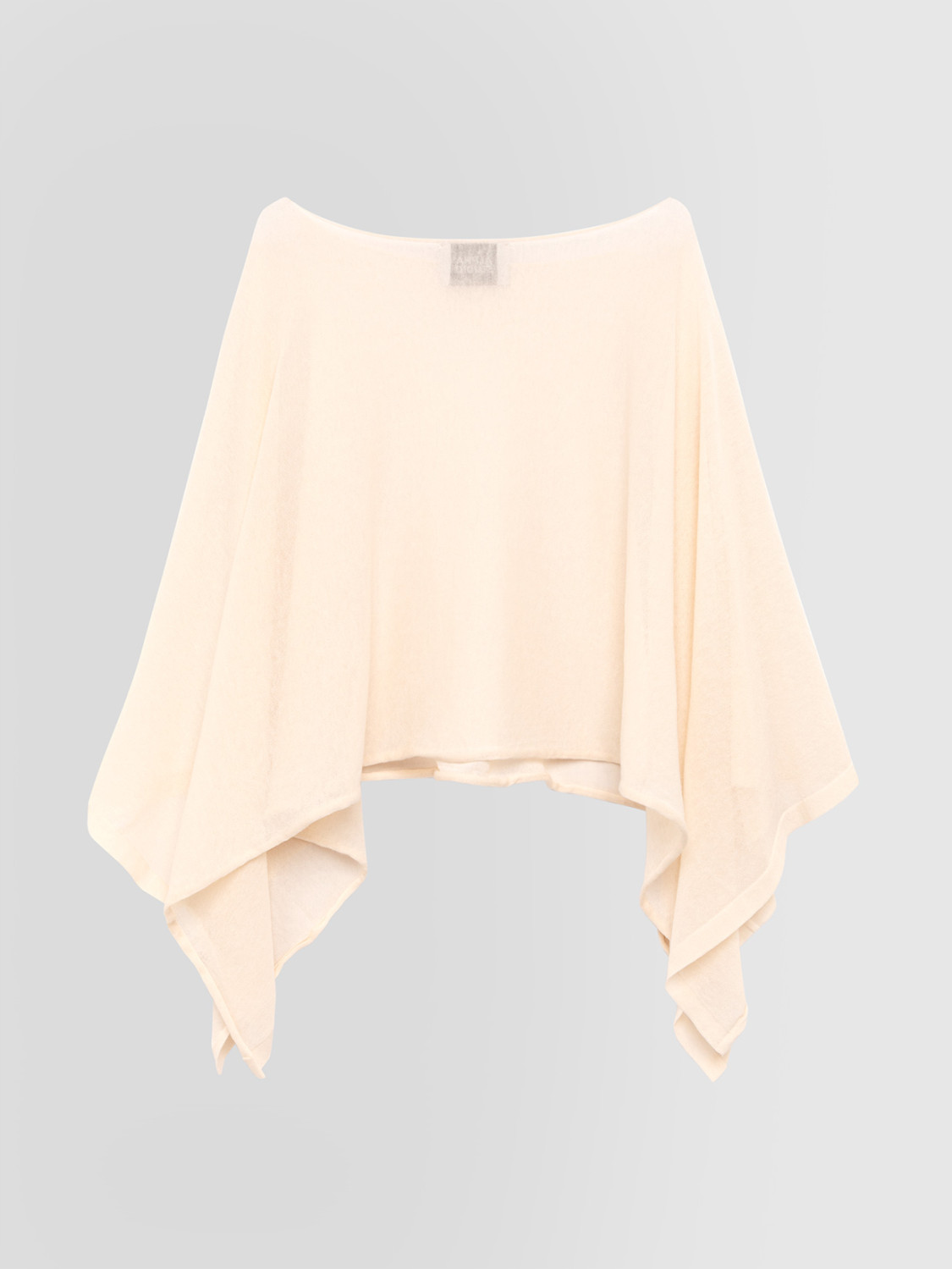 ALPHA STUDIO: PONCHO INTEGRAL CON TRANSPARENCIAS