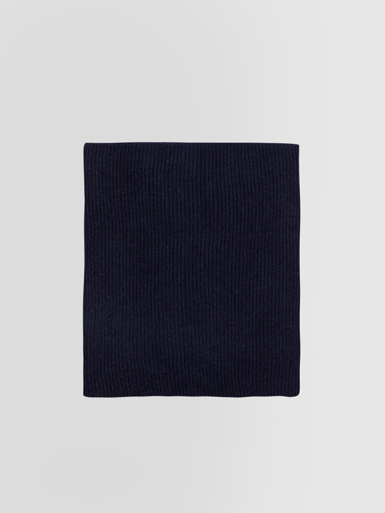 RIBBED SCARF IN CASHMERE