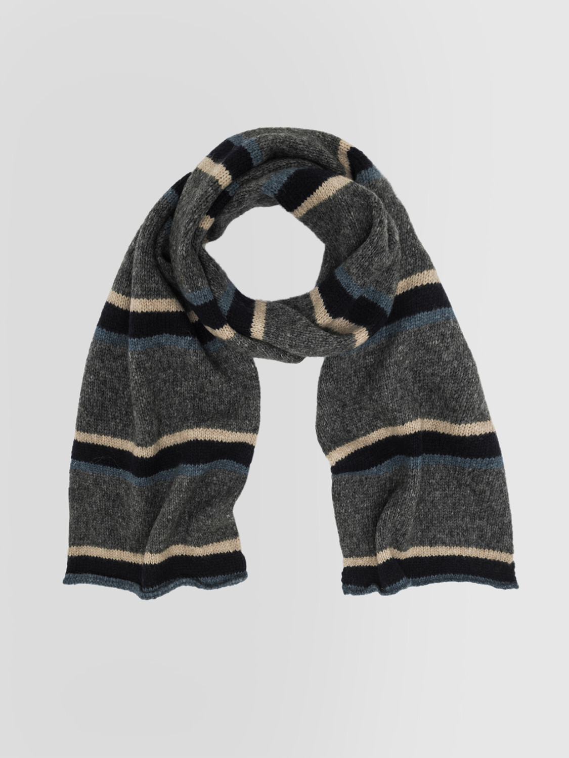 ALPHA STUDIO: STRIPE SCARF IN ALPACA