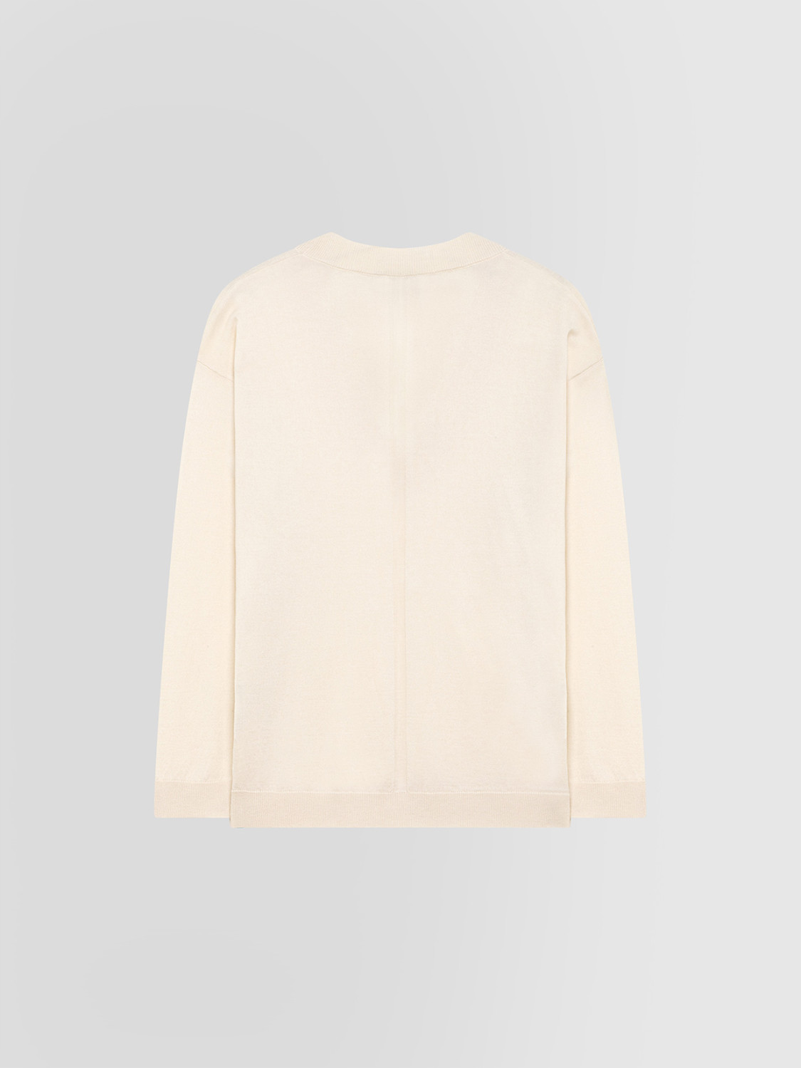 ALPHA STUDIO: SCOLLO A V SETA E CASHMERE