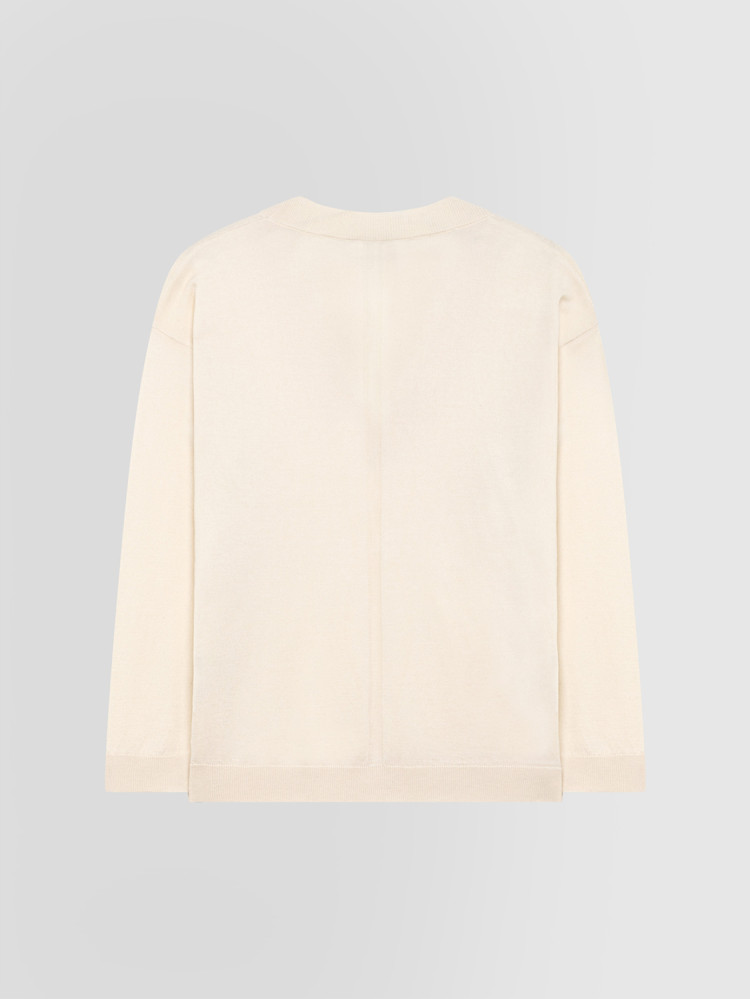 SCOLLO A V SETA E CASHMERE