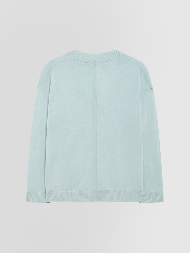 SCOLLO A V SETA E CASHMERE