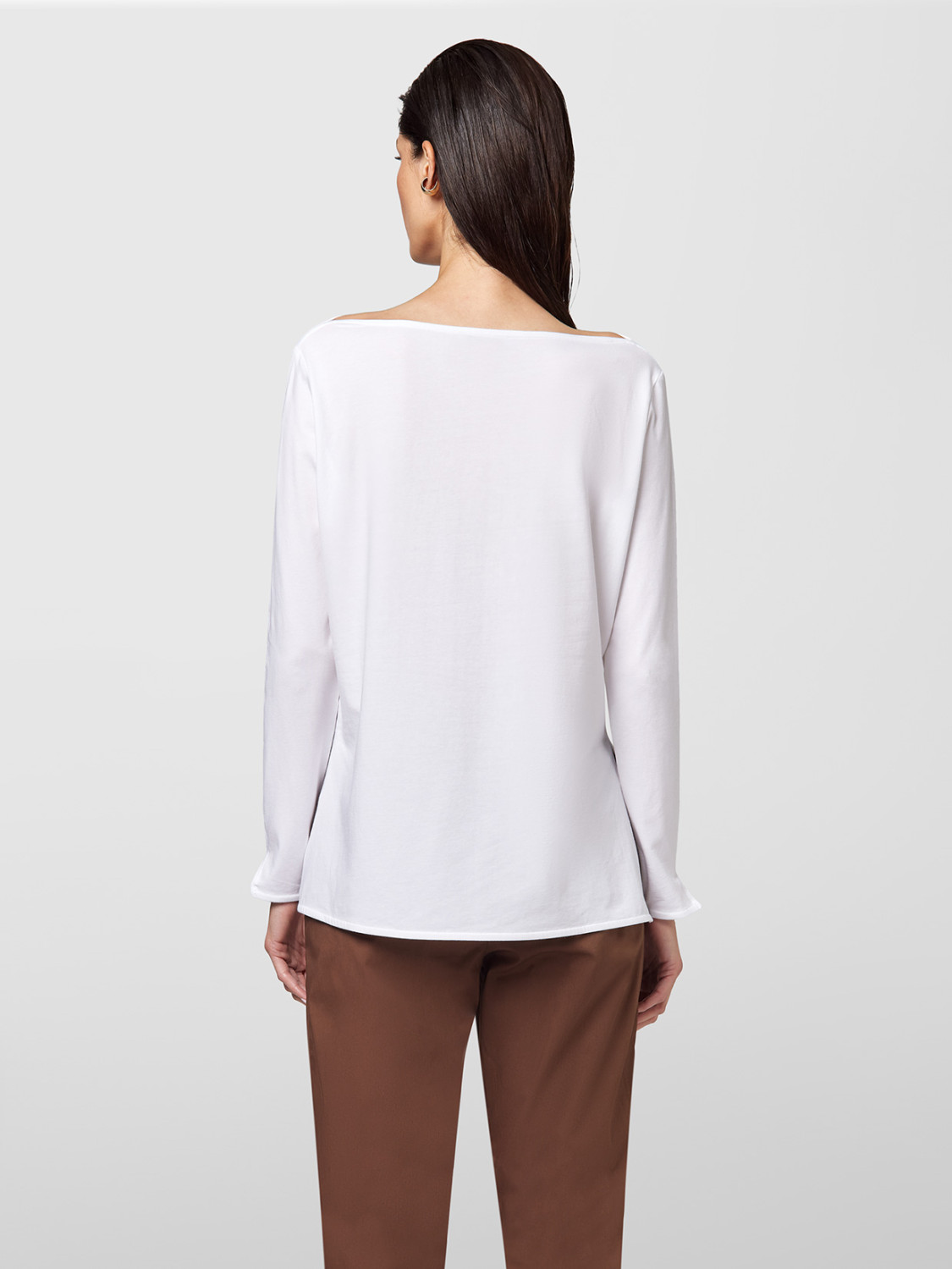 ALPHA STUDIO: SCOLLO BARCA IN JERSEY STRETCH