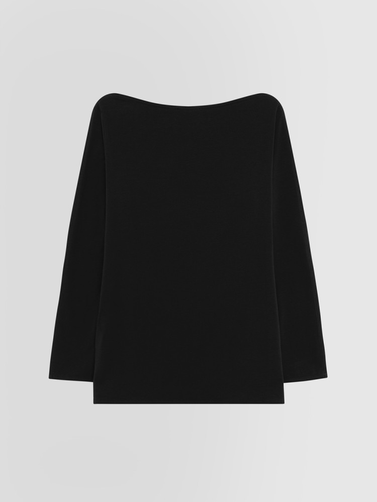 BOAT NECK STRETCH JERSEY