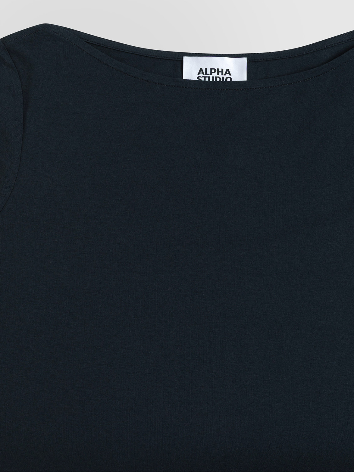 ALPHA STUDIO: SCOLLO BARCA IN JERSEY STRETCH