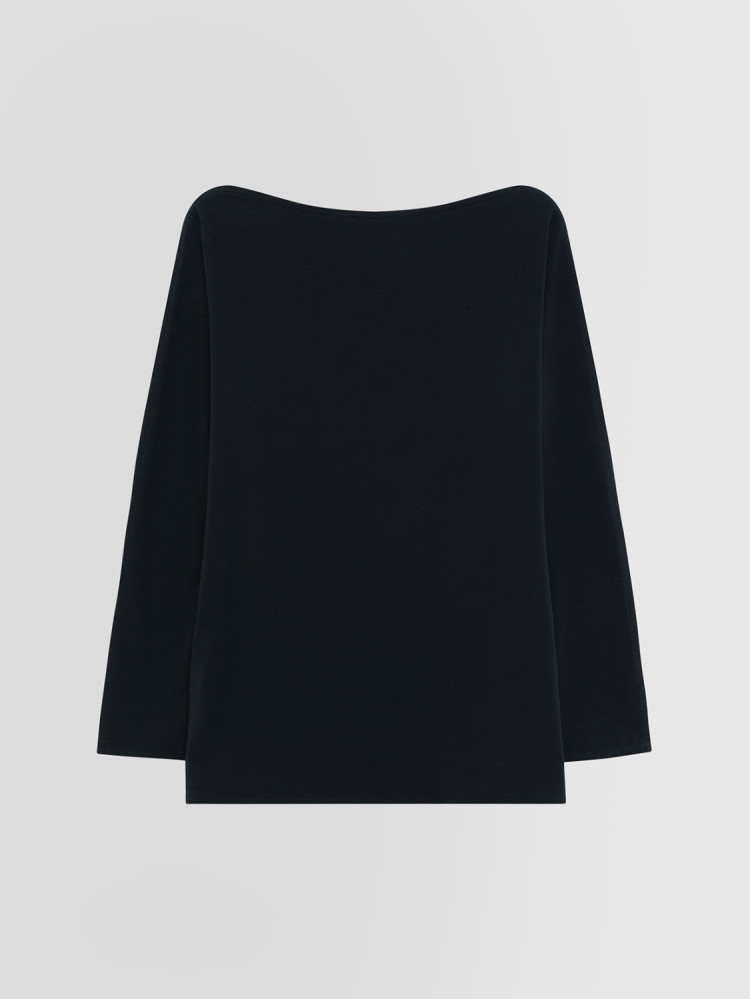 BOAT NECK IN STRETCH JERSEY