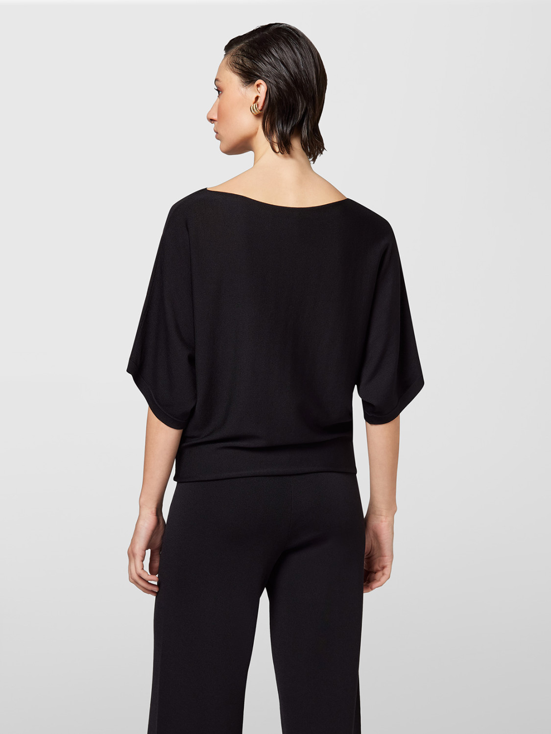 ALPHA STUDIO: BOAT NECK TAILORED