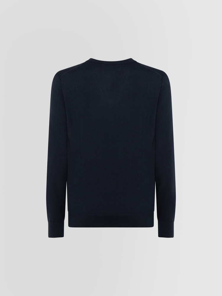 BASIC V-NECK SWEATER IN MERINO WOOL