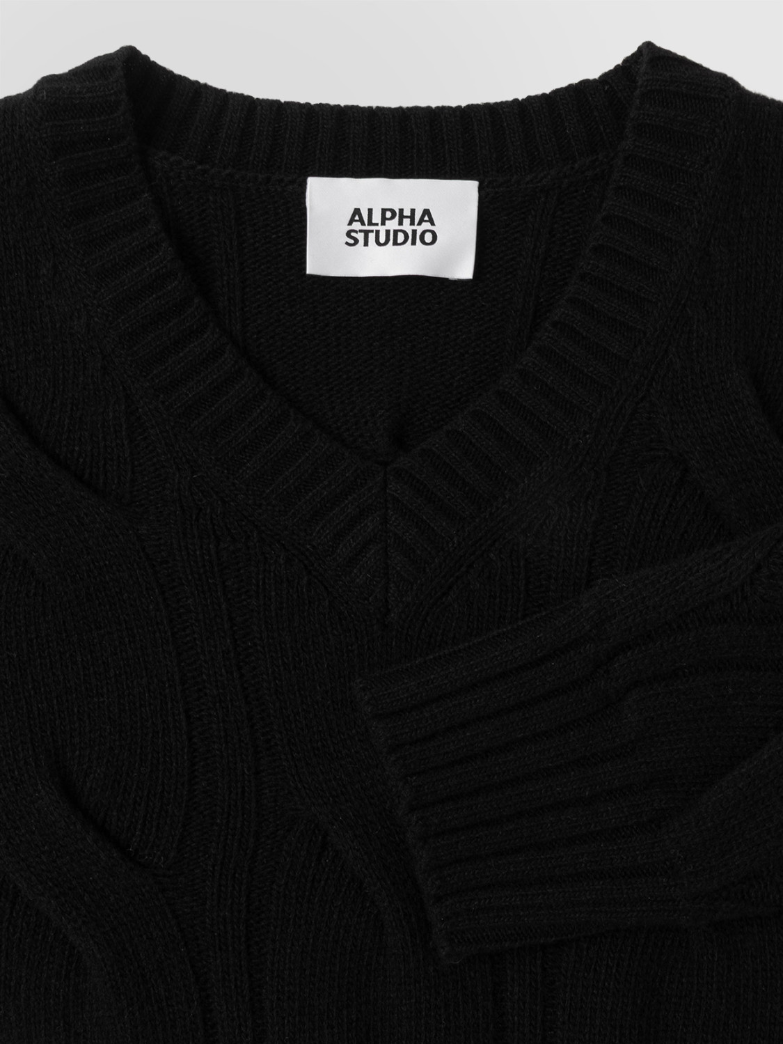 ALPHA STUDIO: SCOLLO V BOXY CON TRECCE