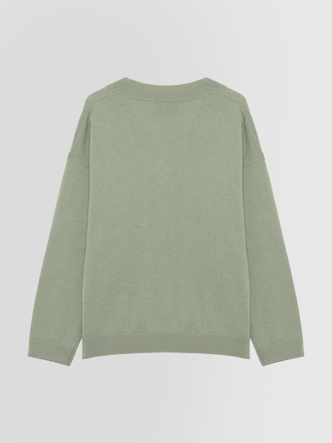 ALPHA STUDIO: JERSEY DE CUELLO PICO EN LANA GEELONG