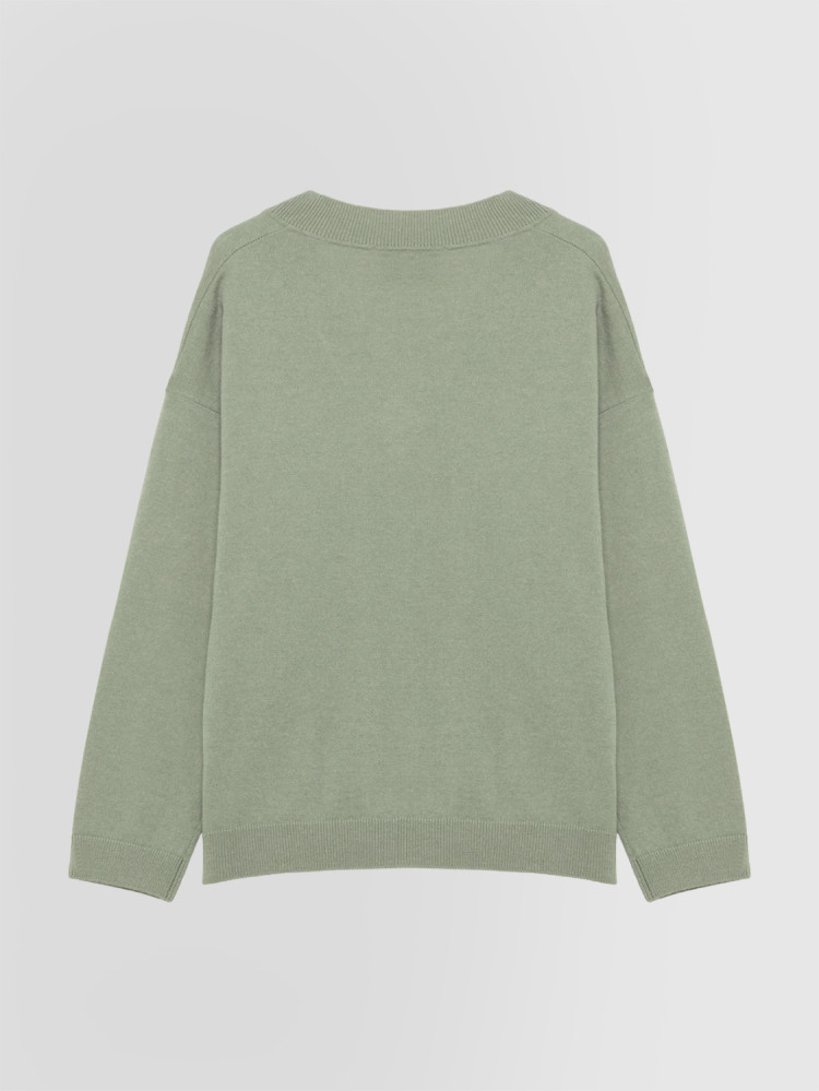 JERSEY DE CUELLO PICO EN LANA GEELONG