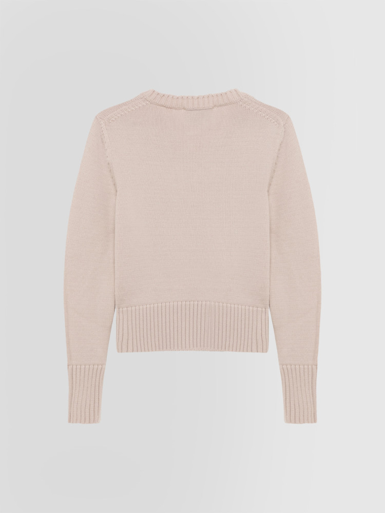 JERSEY DE CUELLO PICO EN LANA MERINO