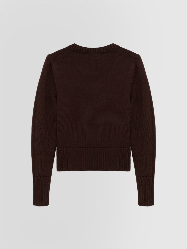 JERSEY DE CUELLO PICO EN LANA MERINO