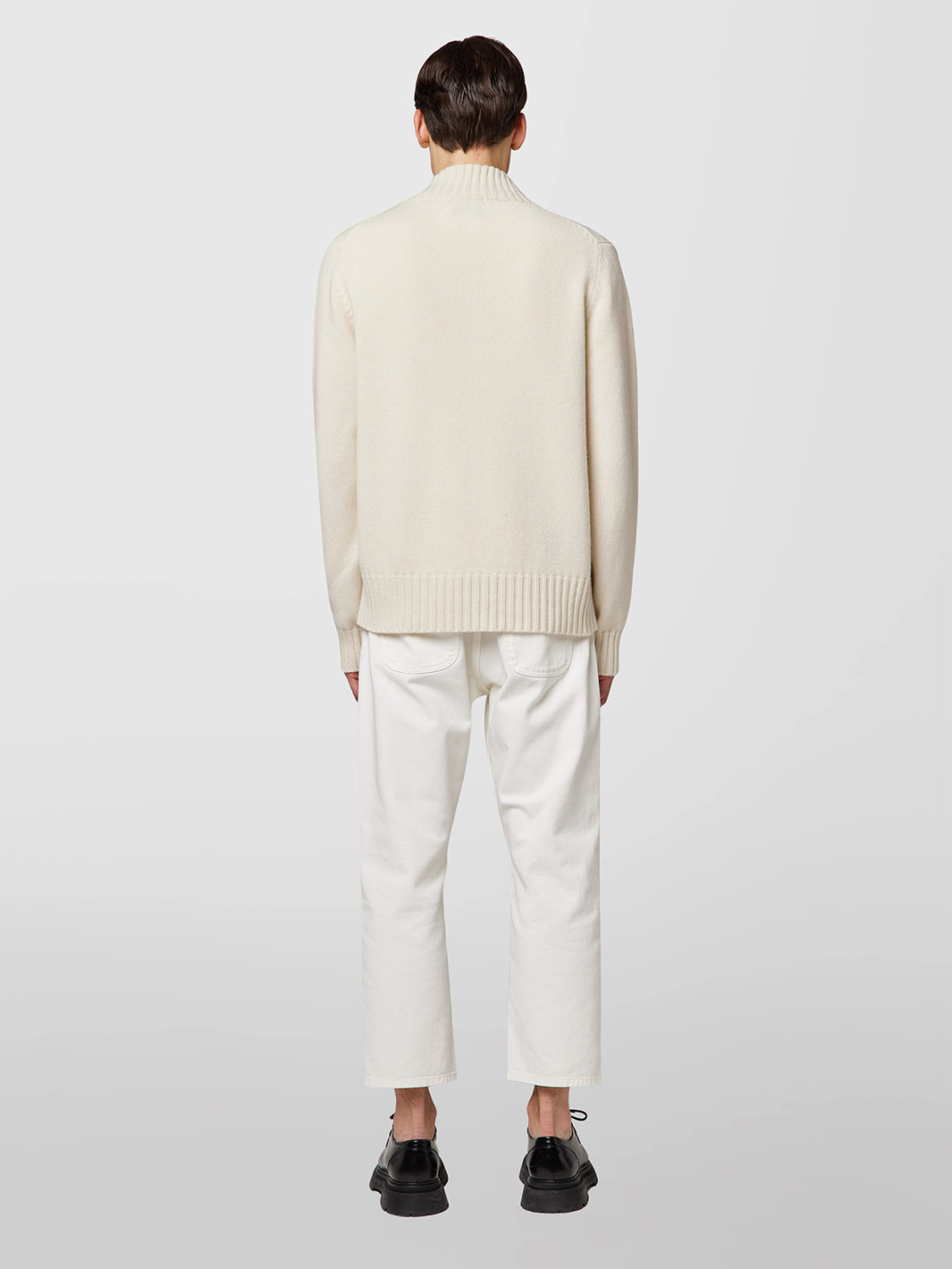 ALPHA STUDIO: ENCOLURE EN V TRESSE EN CACHEMIRE 4 FILS