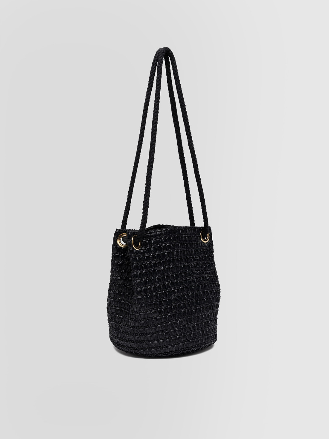 ALPHA STUDIO: SEAU TRESSÉ AVEC POIGNÉES EN CORDES