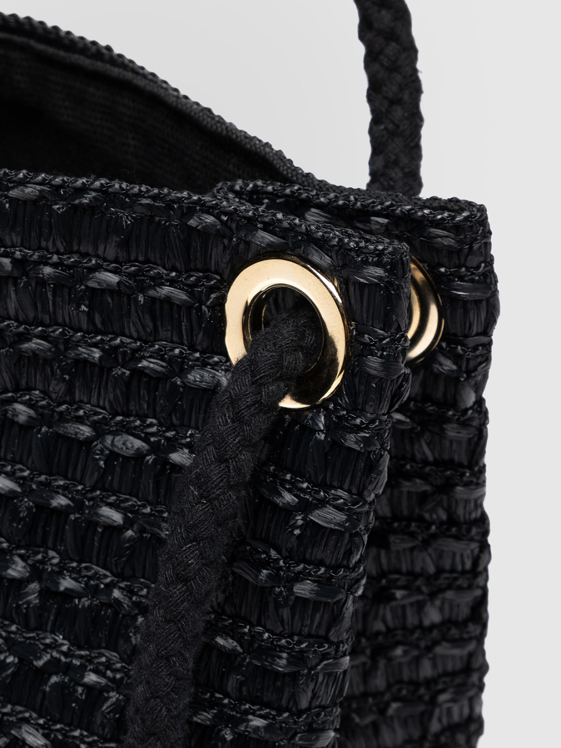 ALPHA STUDIO: SEAU TRESSÉ AVEC POIGNÉES EN CORDES