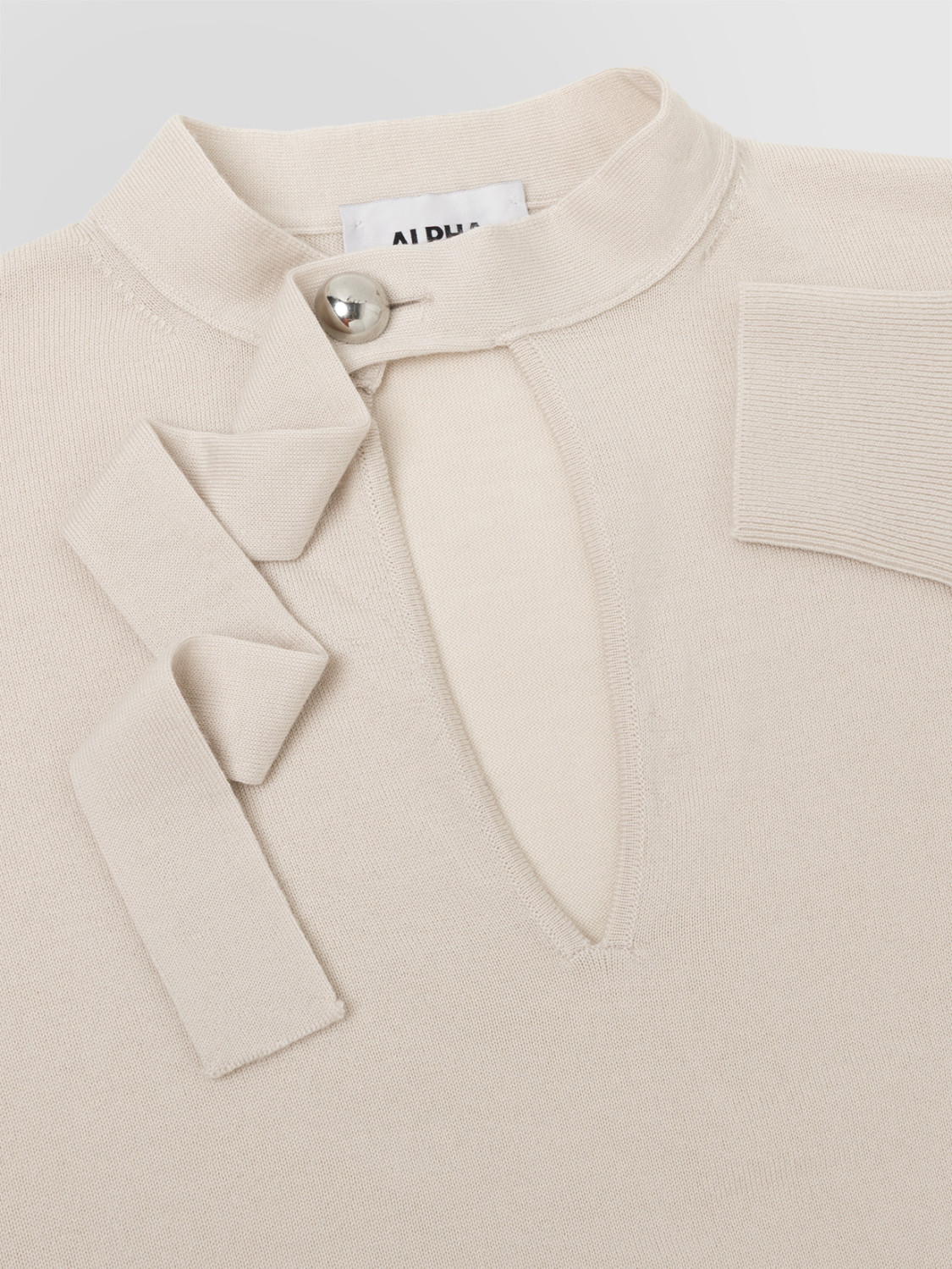 ALPHA STUDIO: JERSEY SERAFINO CON CUELLO BUFANDA EN LANA MERINO
