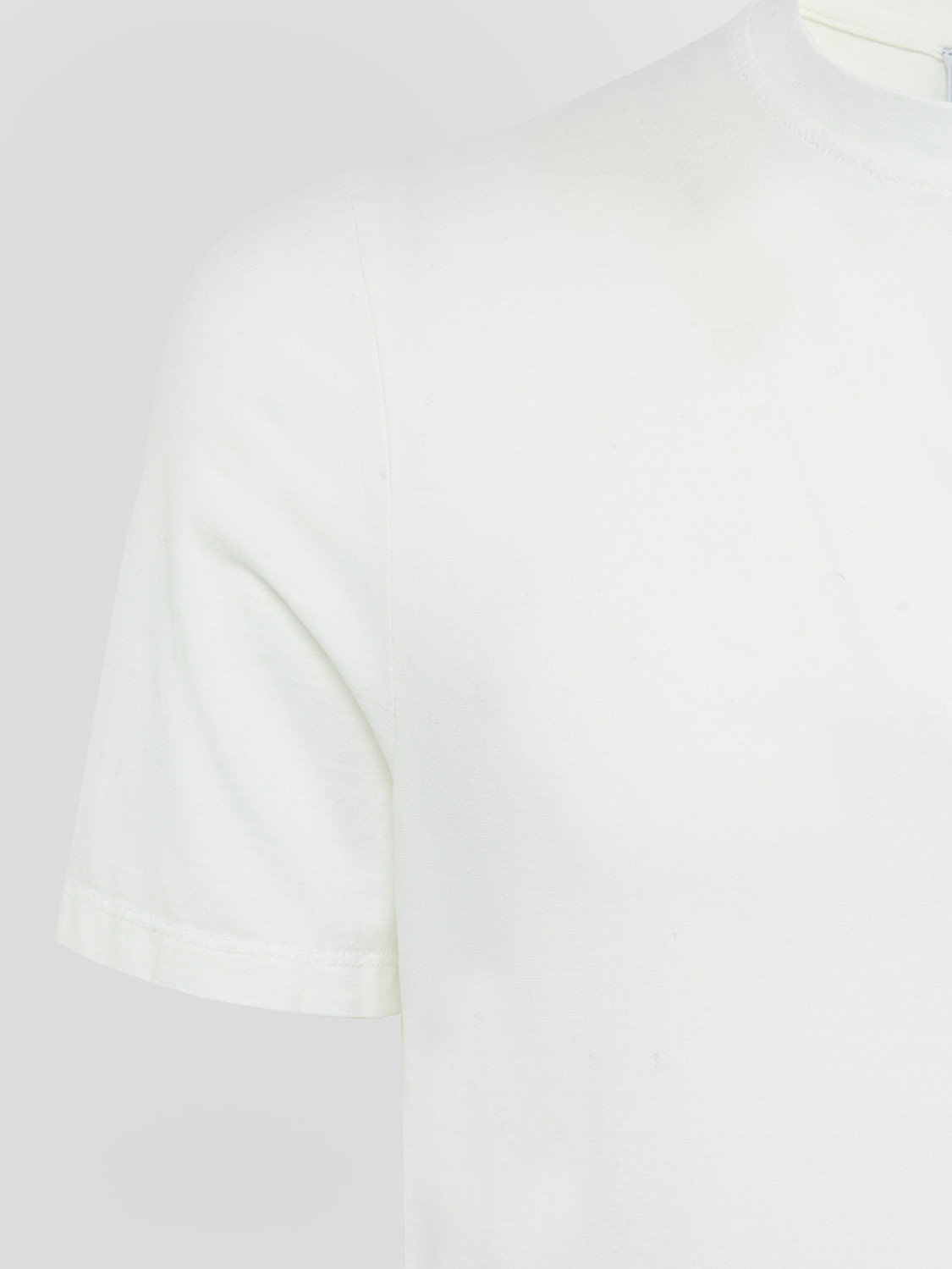 ALPHA STUDIO: CREW NECK T-SHIRT SWEATER IN ICE COTTON