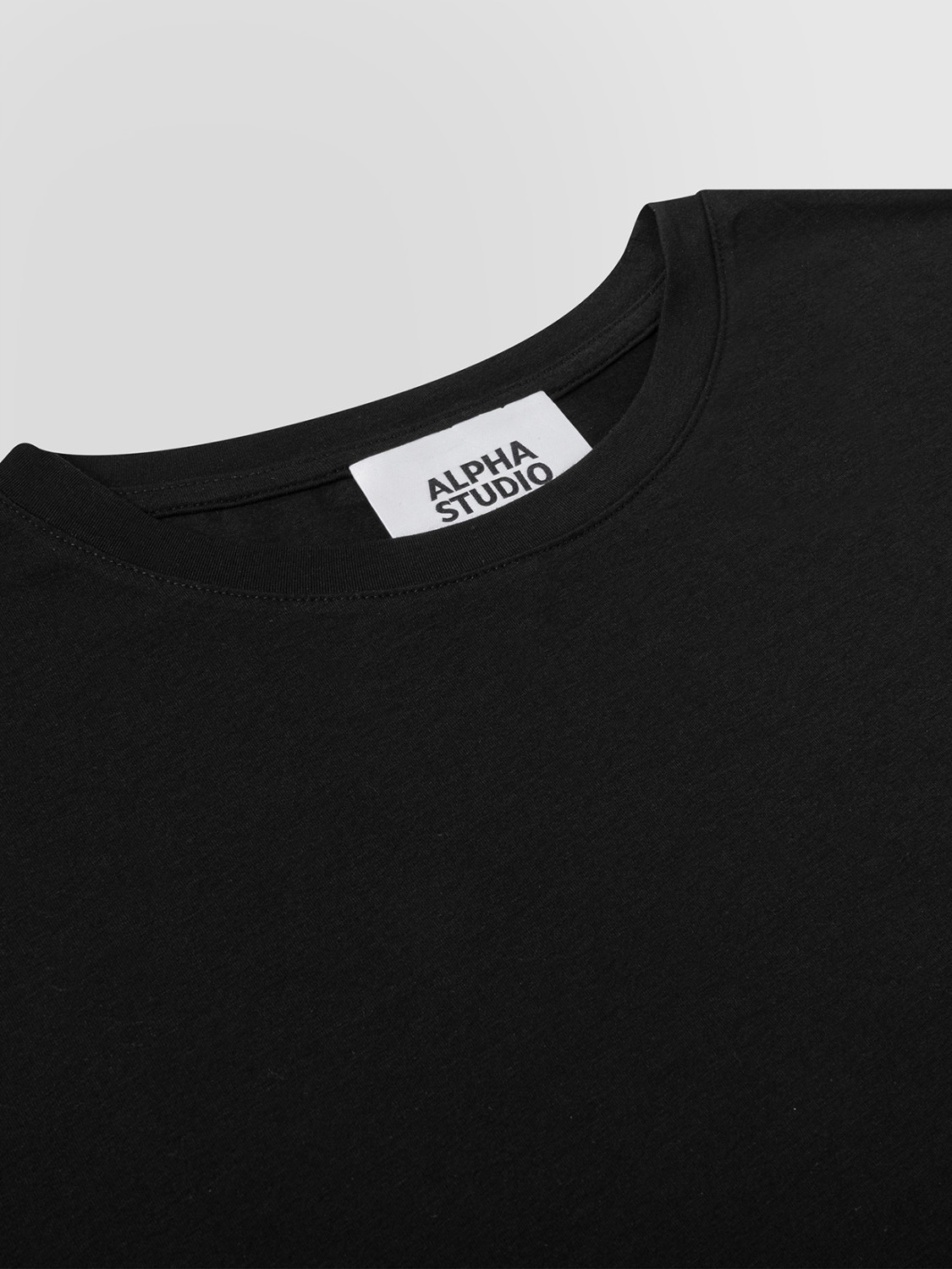 ALPHA STUDIO: CREW NECK JERSEY T-SHIRT