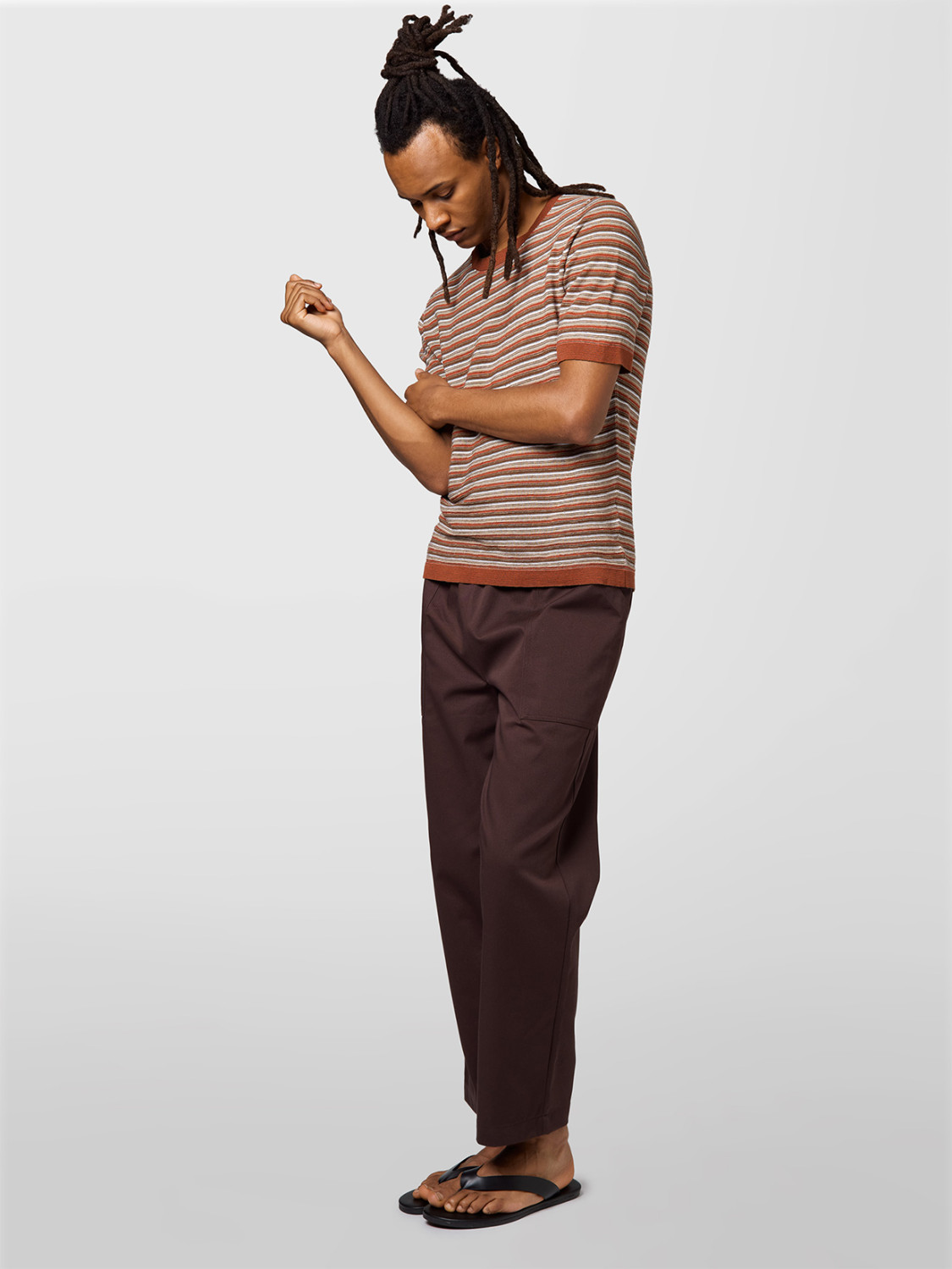 ALPHA STUDIO: CAMISETA DE CUELLO REDONDO A RAYAS