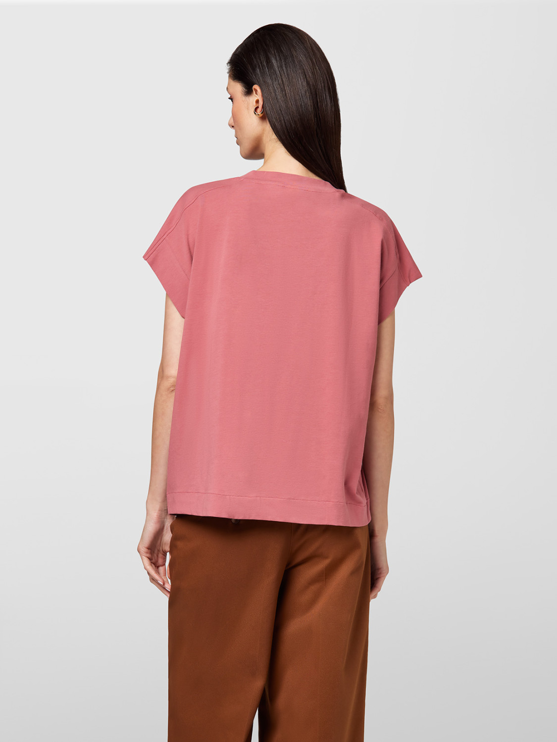 ALPHA STUDIO: T-SHIRT IN JERSEY STRETCH