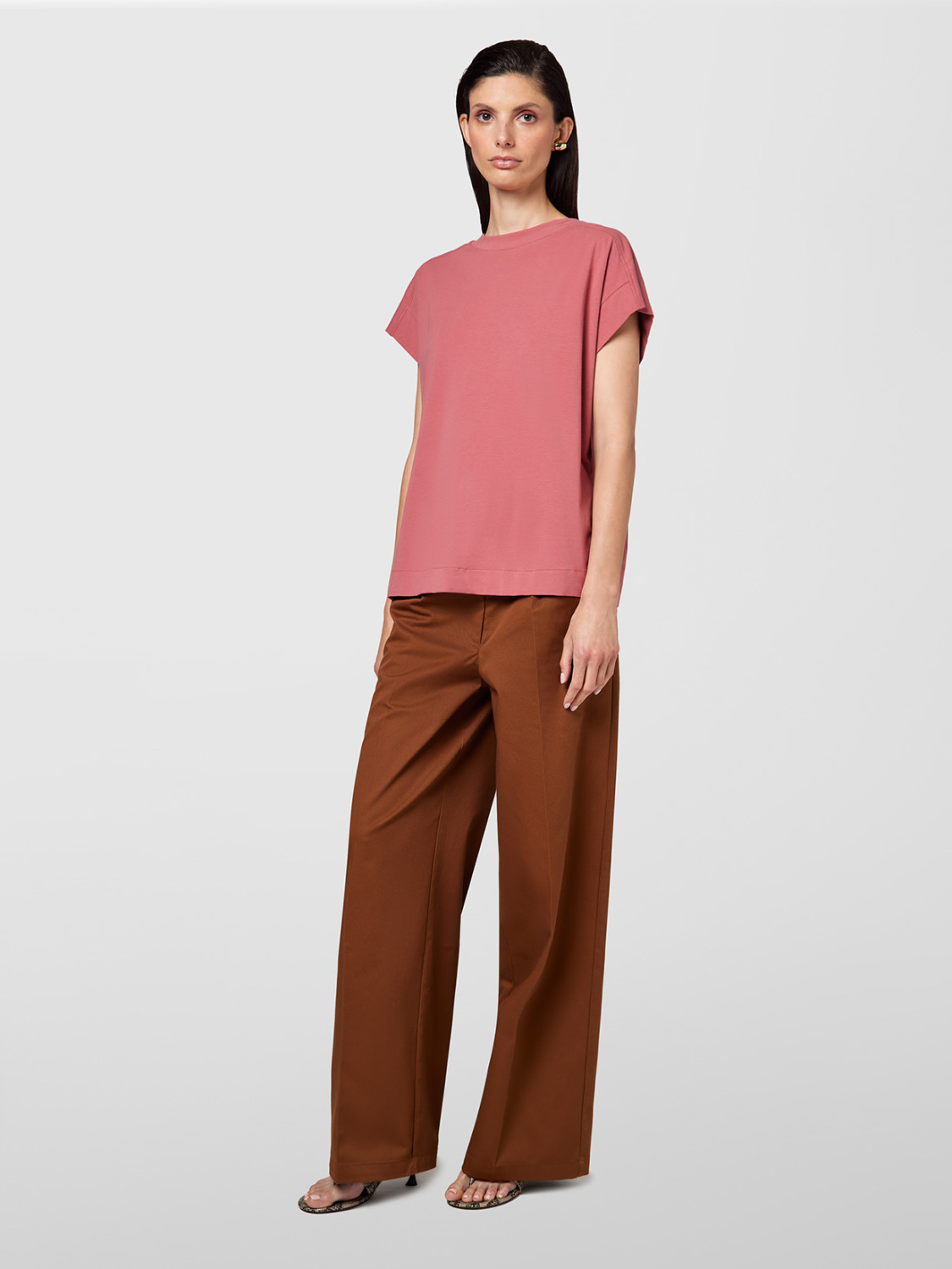 ALPHA STUDIO: T-SHIRT IN JERSEY STRETCH