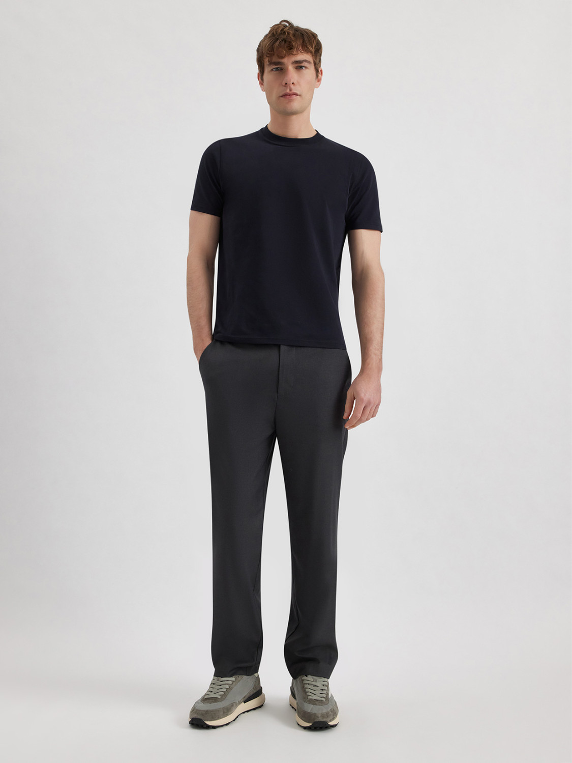 ALPHA STUDIO: T-SHIRT EN JERSEY STRETCH