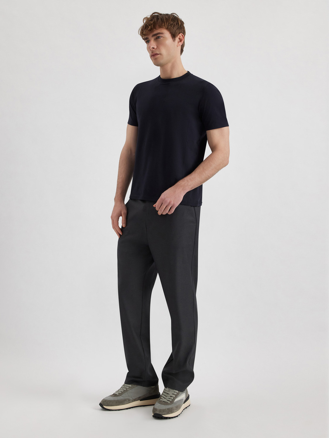 ALPHA STUDIO: T-SHIRT EN JERSEY STRETCH