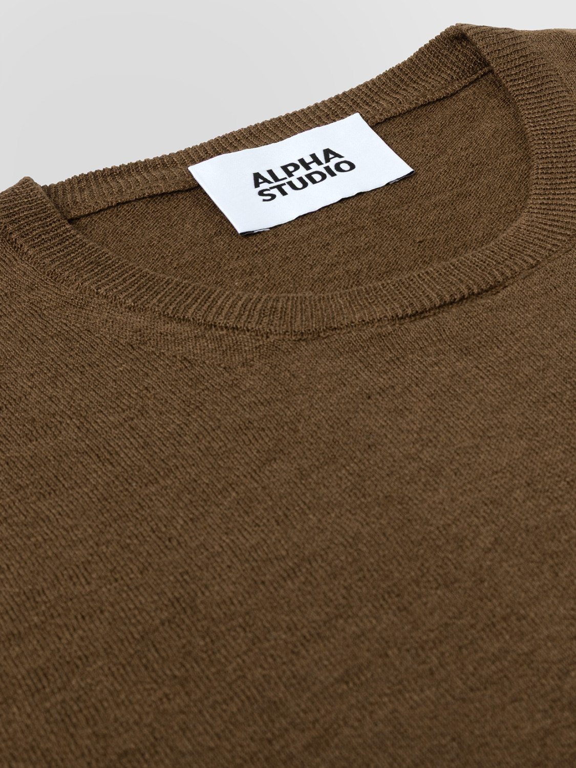 ALPHA STUDIO: LINEN AND COTTON T-SHIRT
