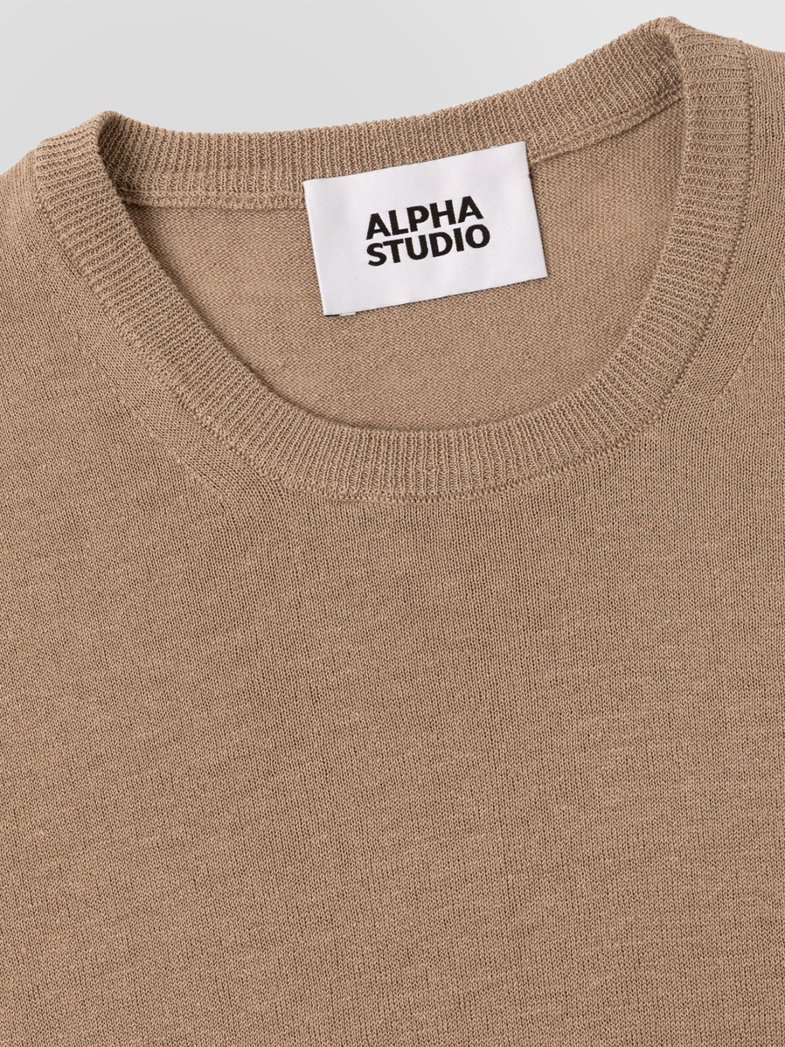 ALPHA STUDIO: CAMISETA DE LINO Y ALGODÓN