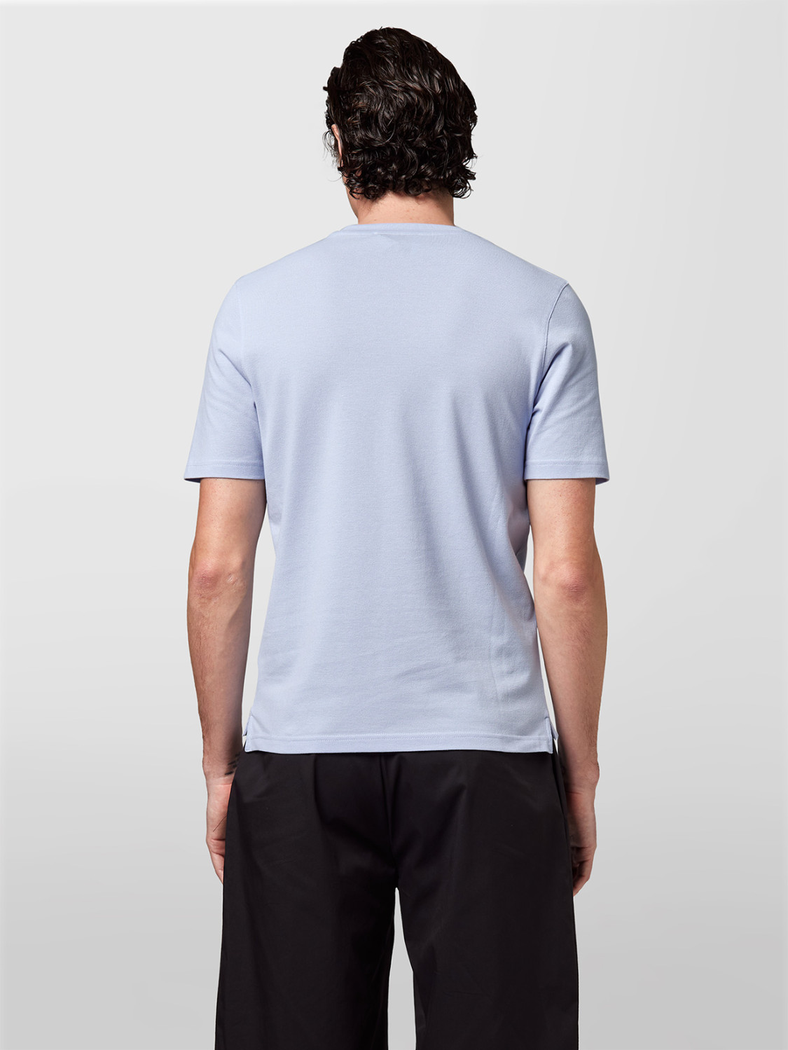 ALPHA STUDIO: T-SHIRT IN PIQUET STRETCH
